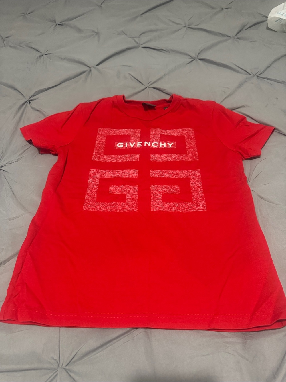 Givenchy Red Logo Tee with White Accent